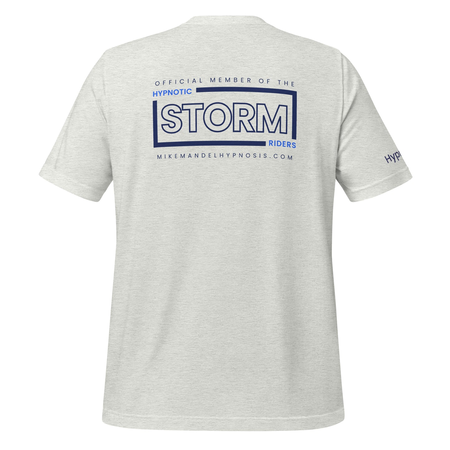 Official StormRider V2 Mike Mandel Hypnosis Assorted Colors Unisex Cotton T-Shirt Dark Logo - Hypnotist on sleeve