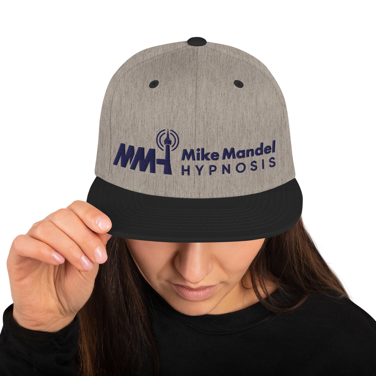 Mike Mandel Hypnosis Dark Plain Logo Snapback Hat