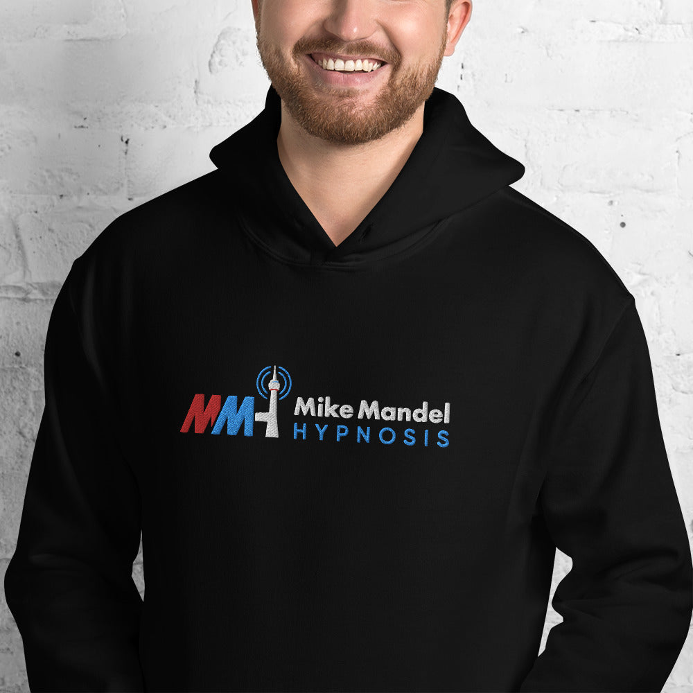 Simple Mike Mandel Hypnosis Hoodie Colored Logo Dark