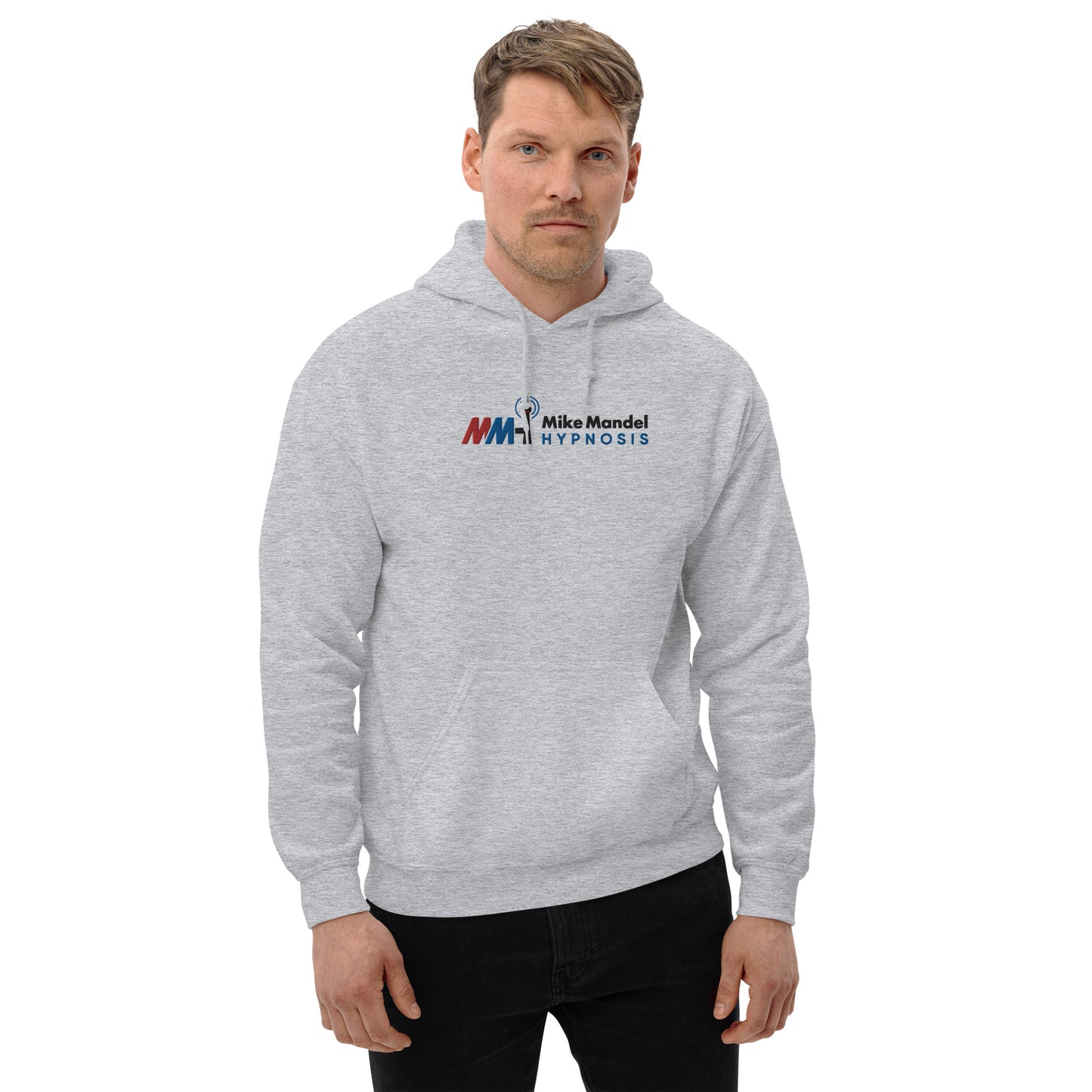 Simple Mike Mandel Hypnosis Hoodie Colored Logo Light