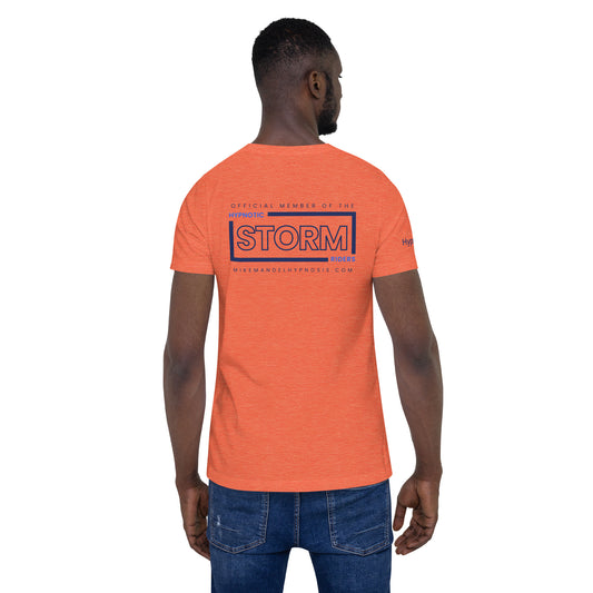 Official StormRider V2 Mike Mandel Hypnosis Assorted Colors Unisex Cotton T-Shirt Dark Logo - Hypnotist on sleeve